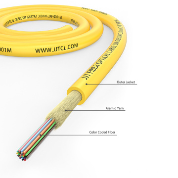 24f mini distribución cable de fibra óptica 3.0 mm